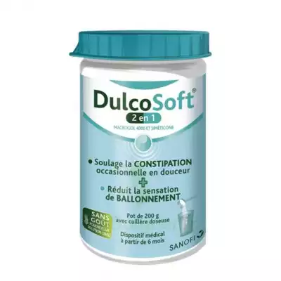 Dulcosoft 2 En 1 Constipation Et Ballonnement Poudre à Diluer Fl/200g à CANALS